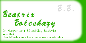 beatrix bolcshazy business card